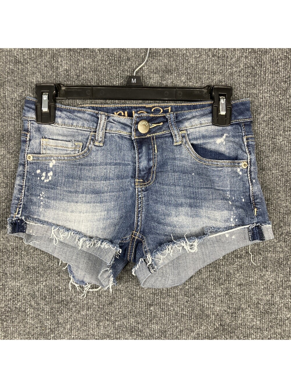 Rue 21 Junior Size 1/2 Distressed Medium Wash Denim Jean Shorts